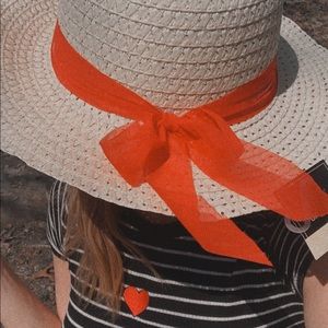 Super Cute Floppy Hat with Red Ribbon